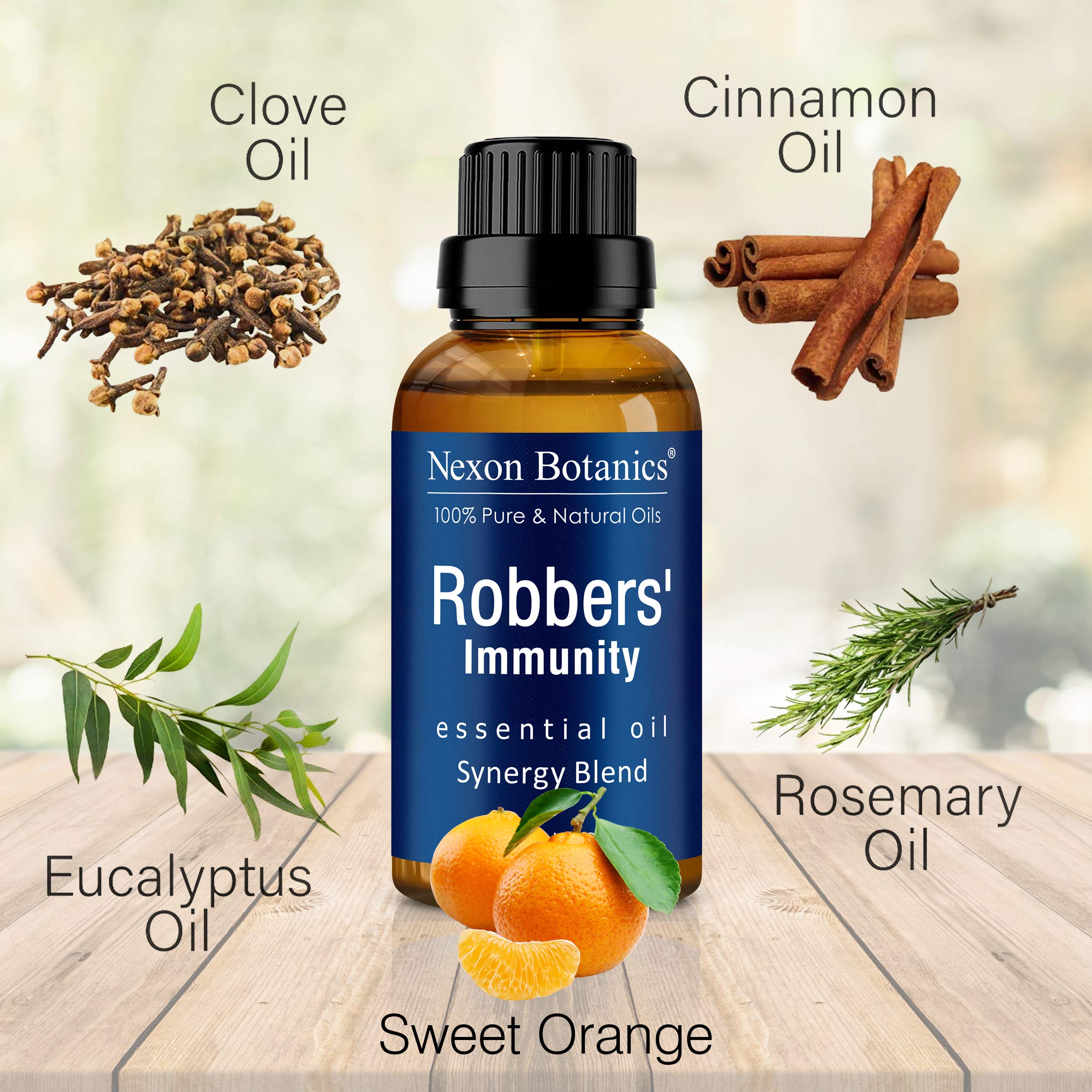 Nexon Botanics Robbers' Immunity diffuser mist delivers a soothing, clean scent.