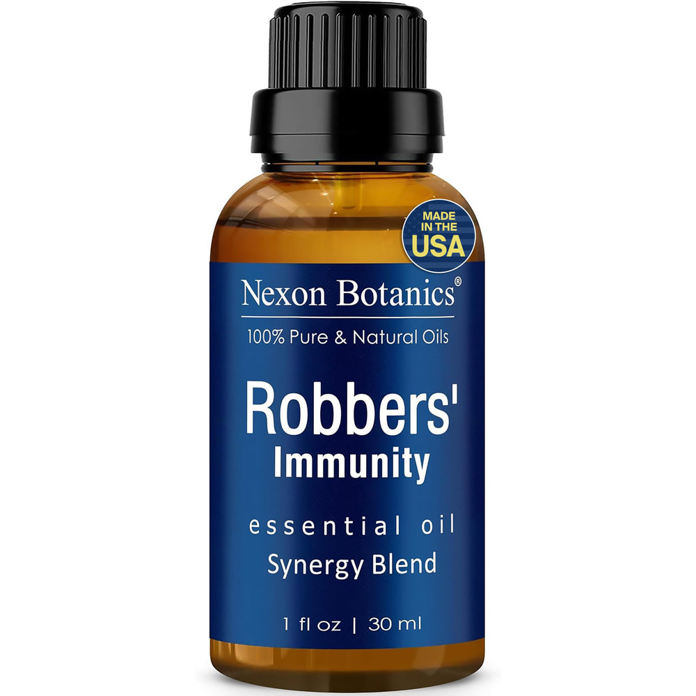 Nexon Botanics Robbers' Immunity oil bottle for diffusers, delivering a fresh, uplifting aroma.