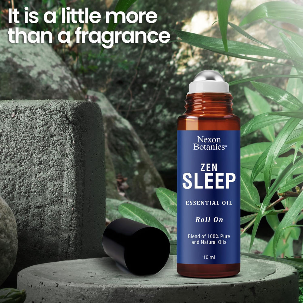 Natural fragrance blend of lavender and rosemary from Nexon Botanics Zen Sleep Roll-On