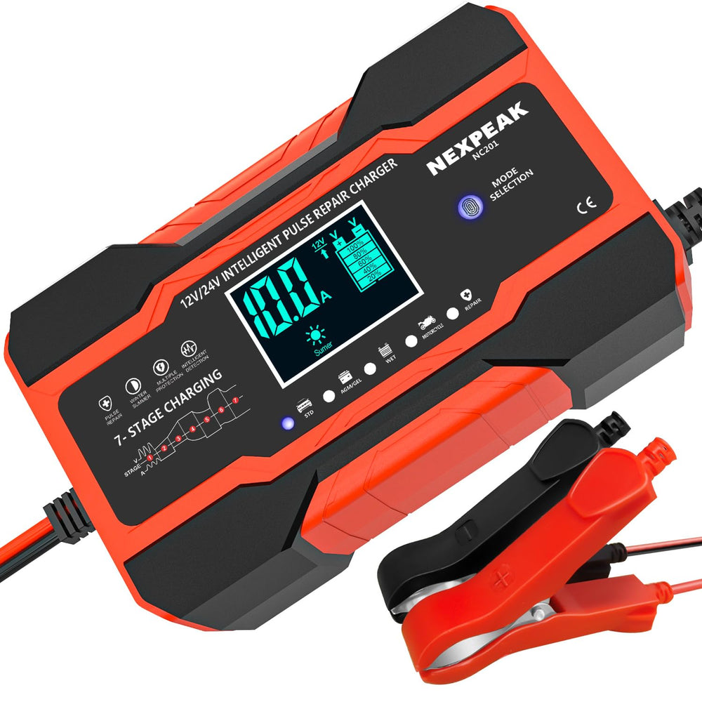 NEXPEAK NC201 quick-charge front view enabling fast 12V/24V charging.