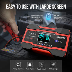 NEXPEAK NC201 temp compensation adjusts charging for hot and cold conditions.