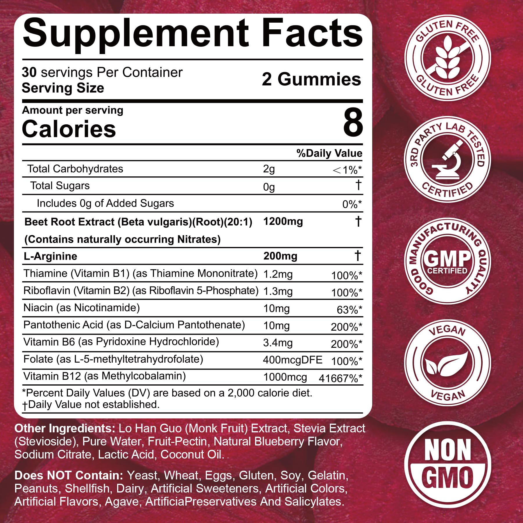 Nextdia Beet Root Gummies being poured for easy daily use.