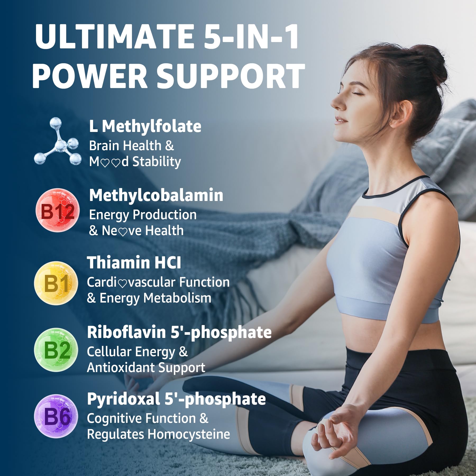 Nextdia bottle side nutrition label detailing 5-MTHF and B vitamins