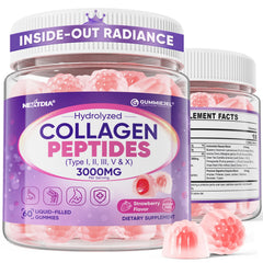 Nextdia Collagen Gummies packaging shows a sugar-free beauty supplement.
