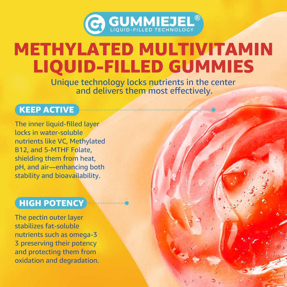 Nextdia Gummy texture close-up shows soft, chewable vitamins for kids