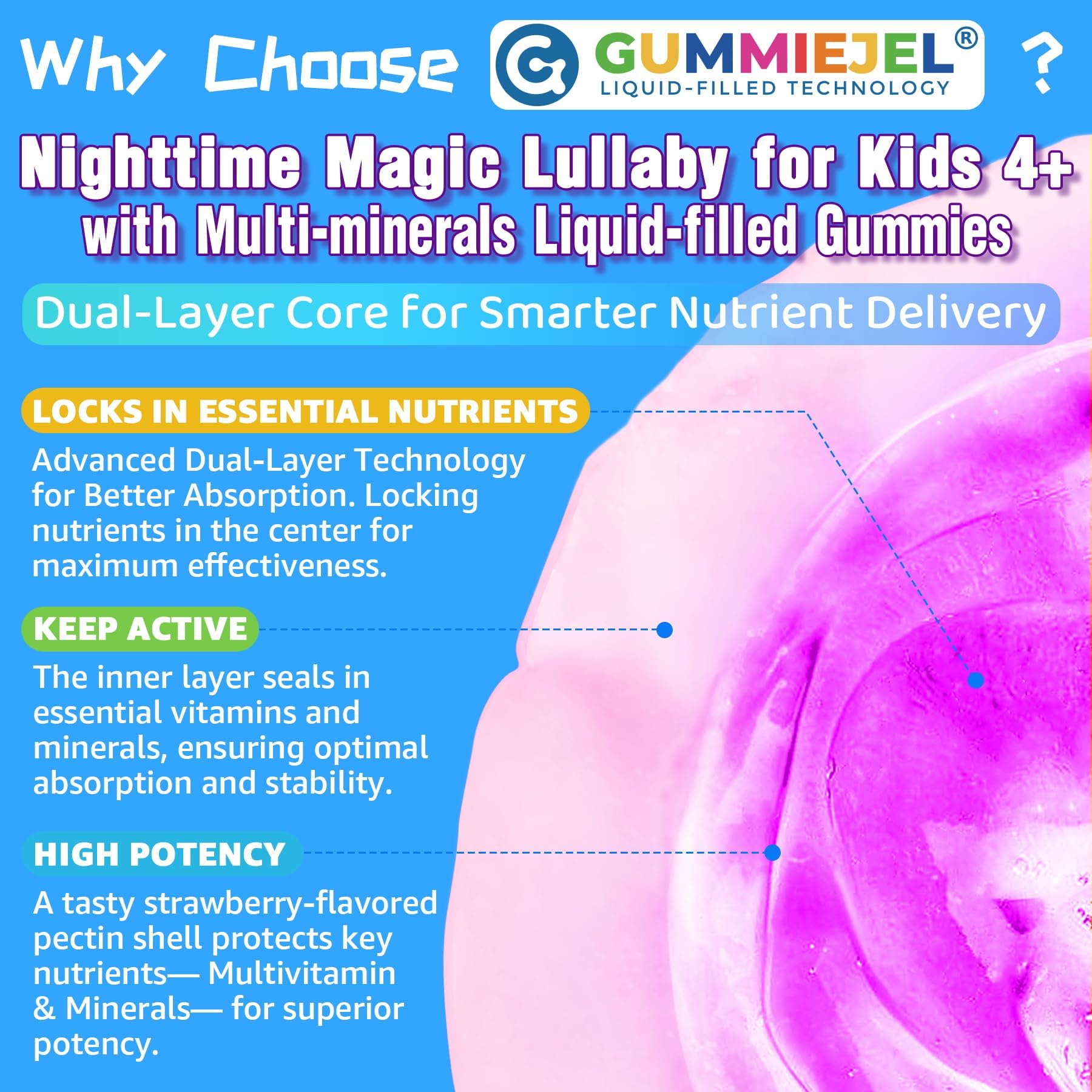 Nextdia Kids Sleep Gummies night routine scene for a simple evening ritual