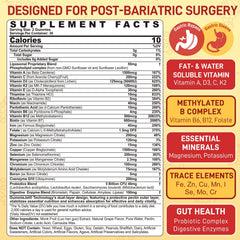 Nextdia liposomal bariatric multivitamin gummies label detail highlights 31-in-1 formula benefits