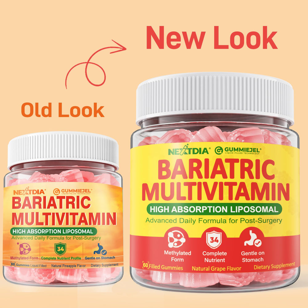 Nextdia liposomal bariatric multivitamin gummies supplement drawer display