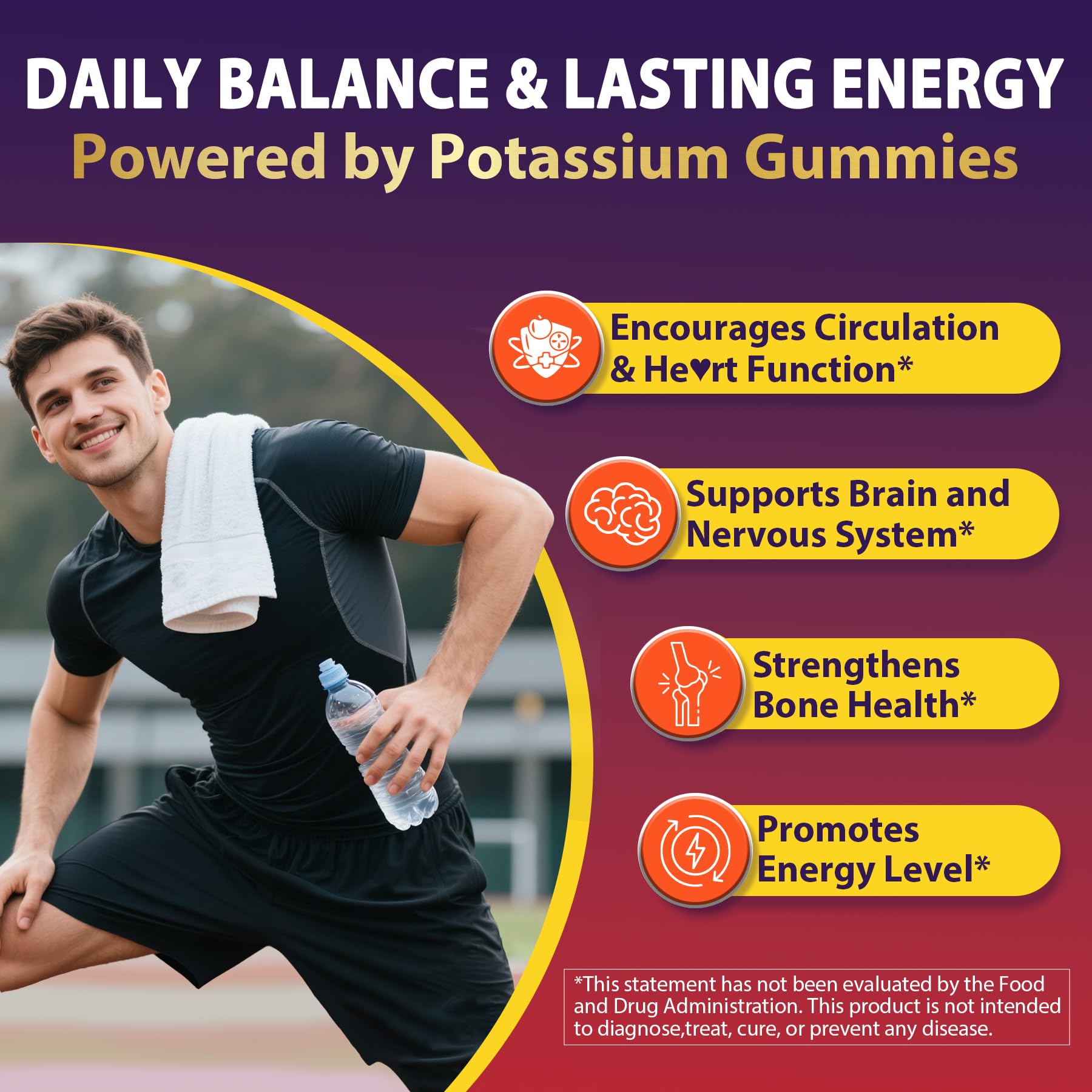 Nextdia potassium gummies packaging back – nutrition and allergen info