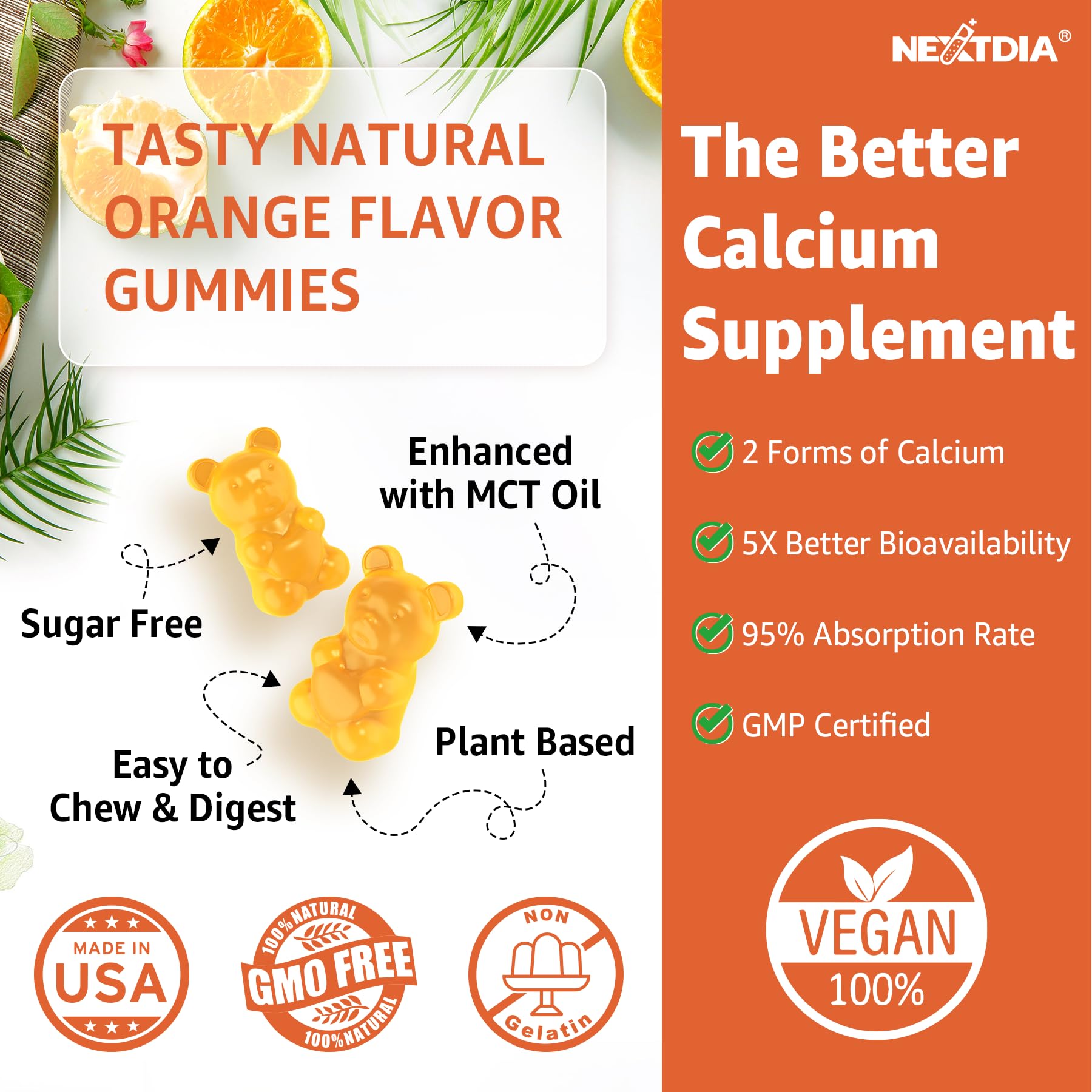 Nextdia sugar-free-monk-fruit-sweetener label highlights clean ingredient approach.
