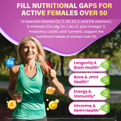 Nextdia gummies label lists 36 essential vitamins and minerals at a glance