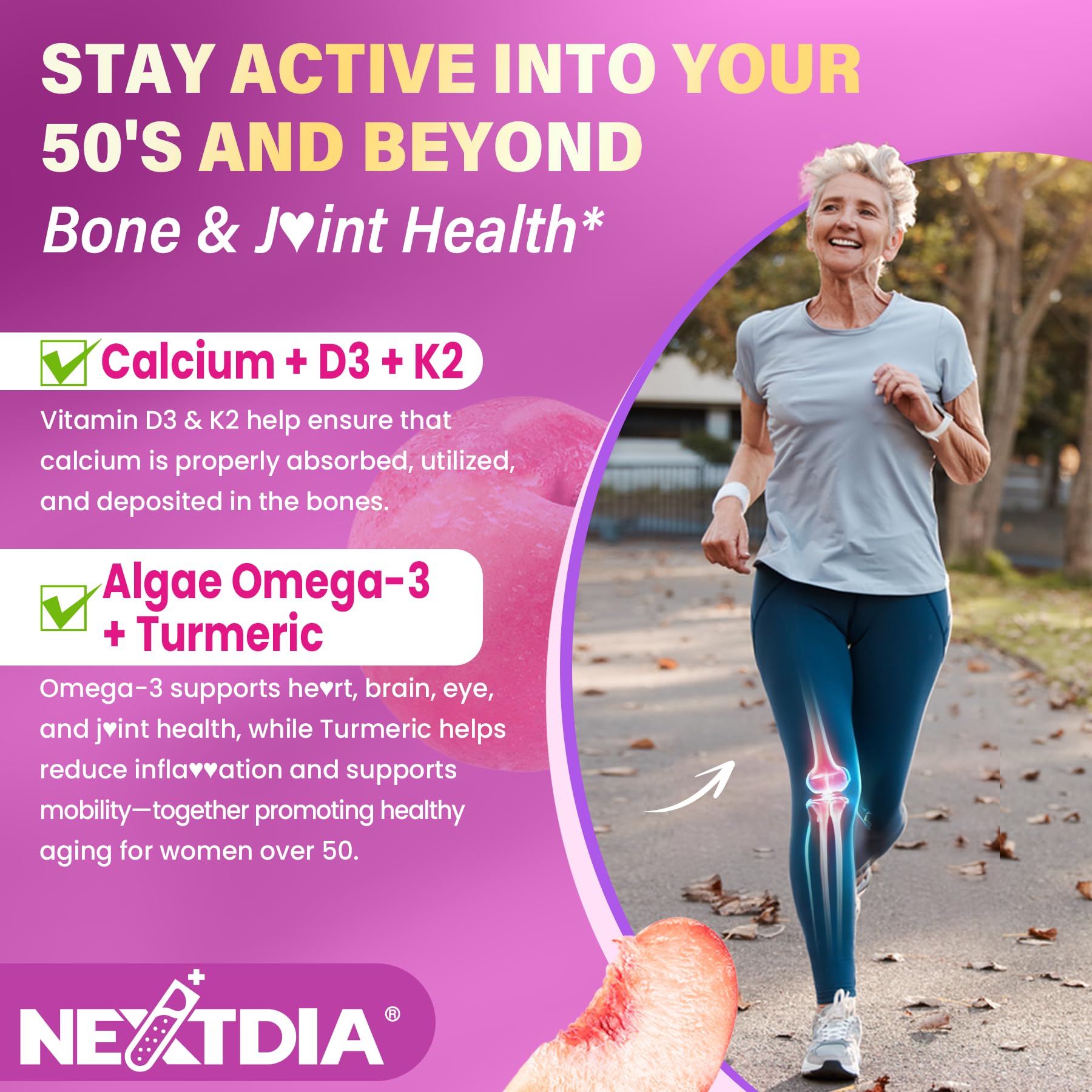 Nextdia gummies texture captures a chewy, pleasant bite with no sugar aftertaste