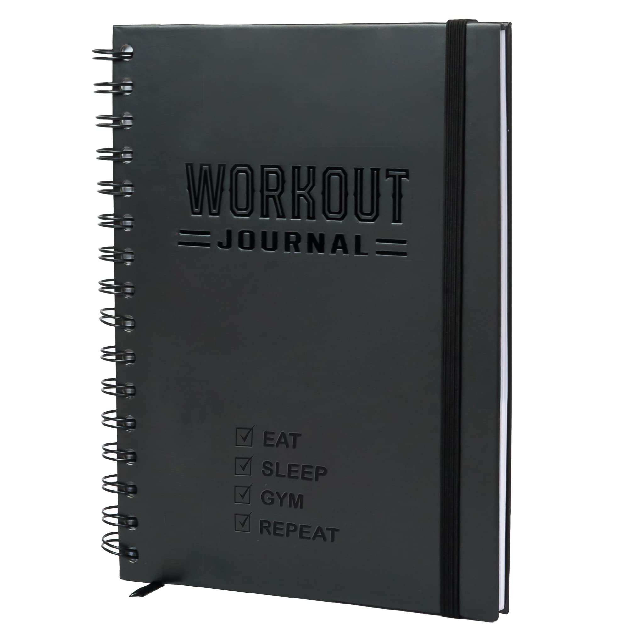 Nextnoid hardcover fitness journal cover with durable build for gym use.