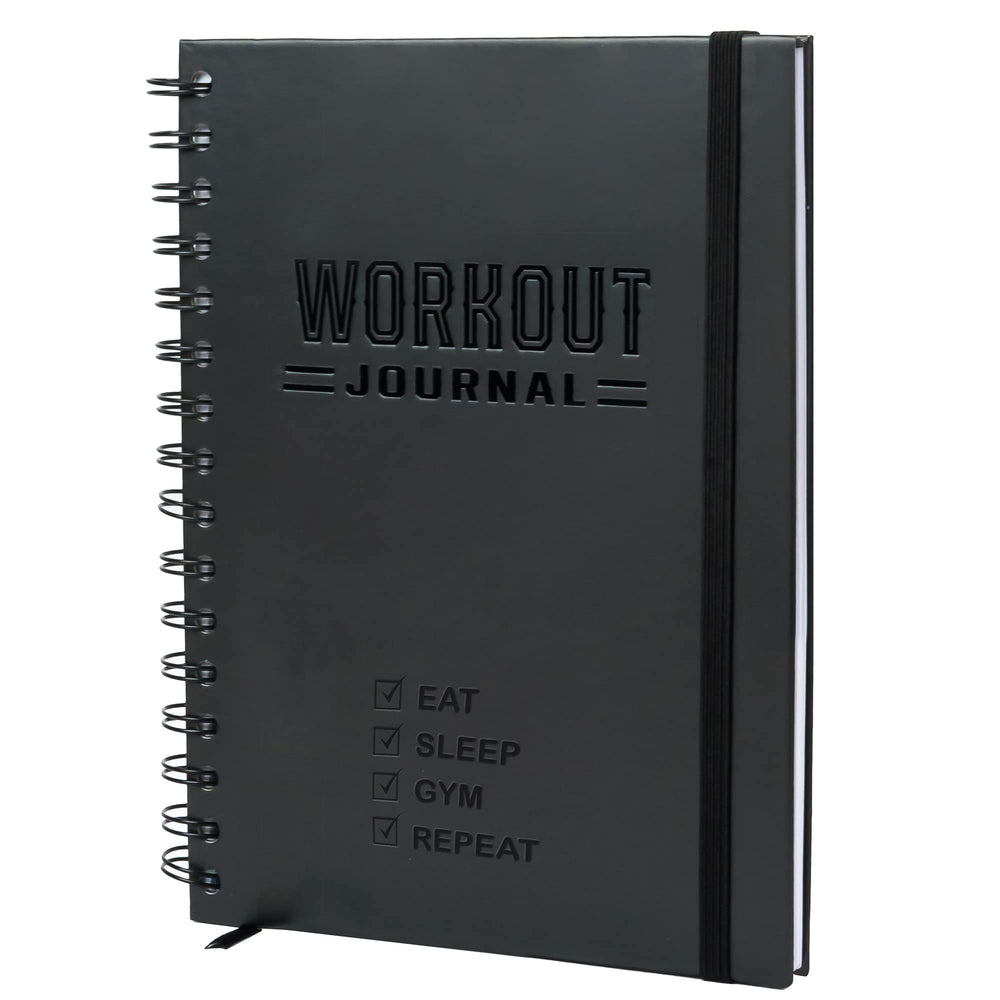 Nextnoid hardcover fitness journal cover with durable build for gym use.