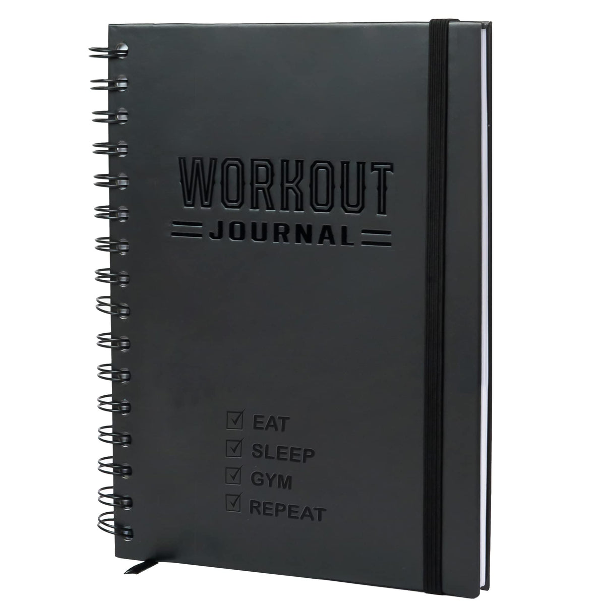 Nextnoid hardcover fitness journal cover with durable build for gym use.