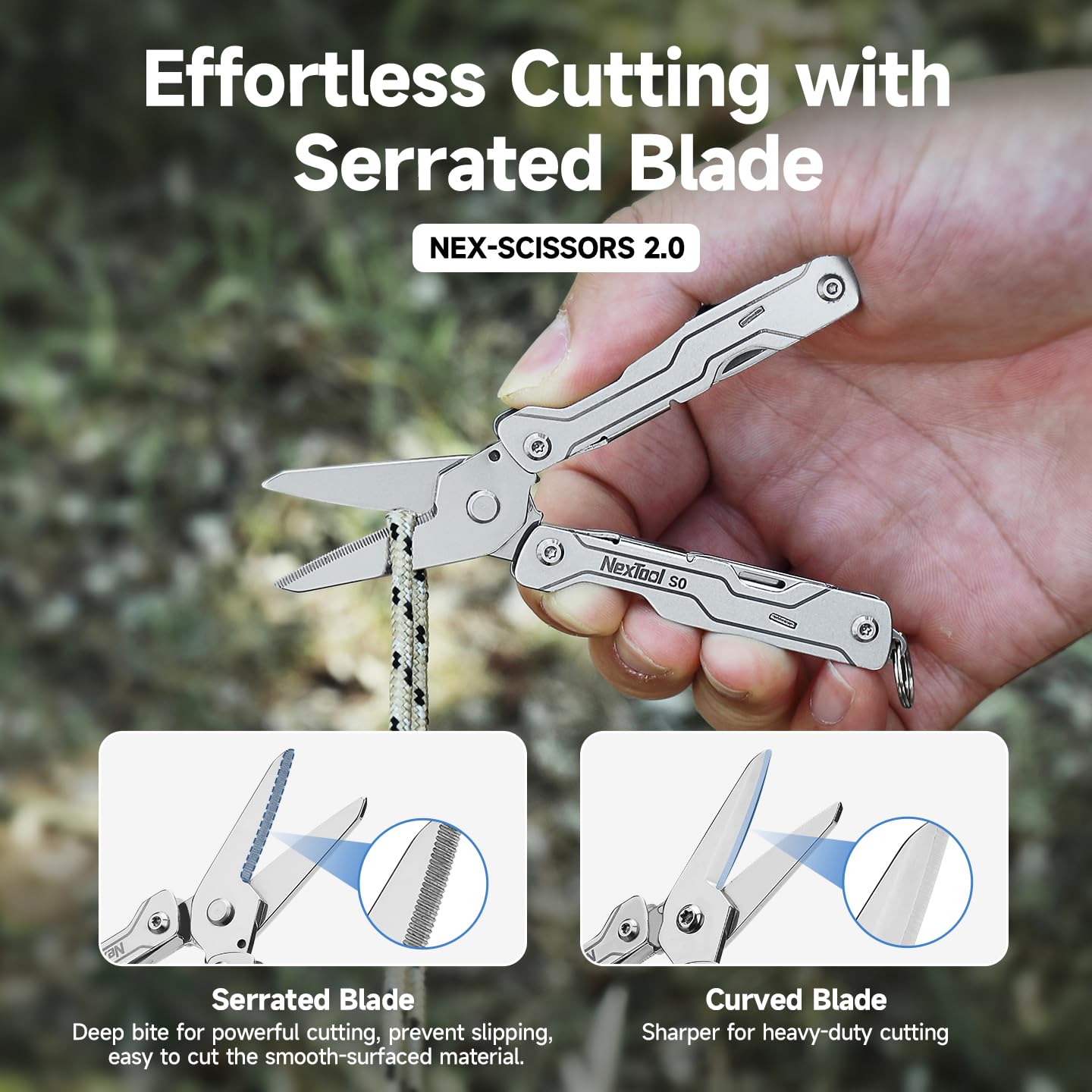 NexTool Micro Sailor Scissors S0 pocket-size multitool for everyday carry.