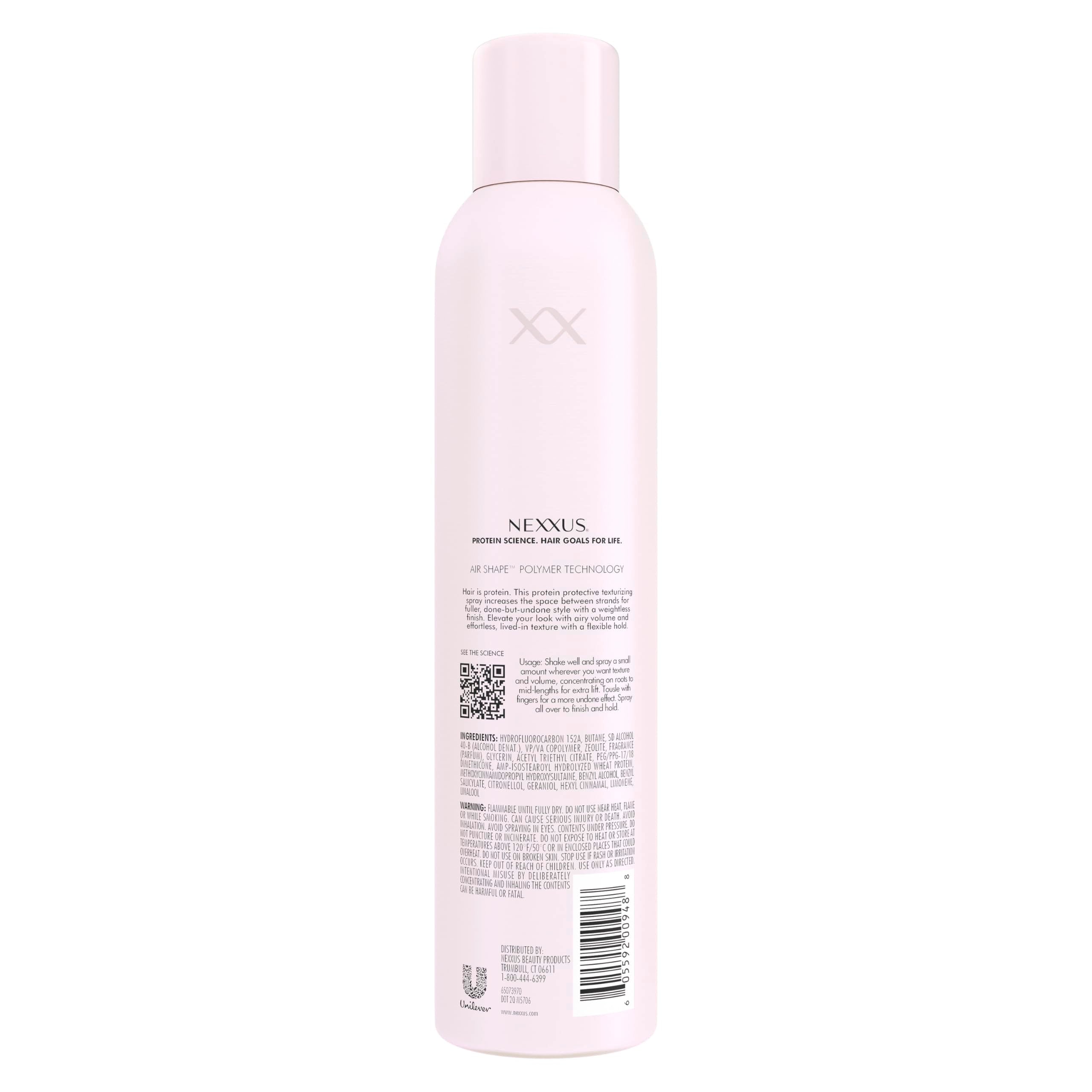Nexxus Air Shape spray mist delivers instant texture and flexible hold.