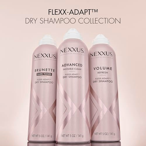 Nexxus between-washes hair refresh depicts lightweight, powder-free cleanliness.