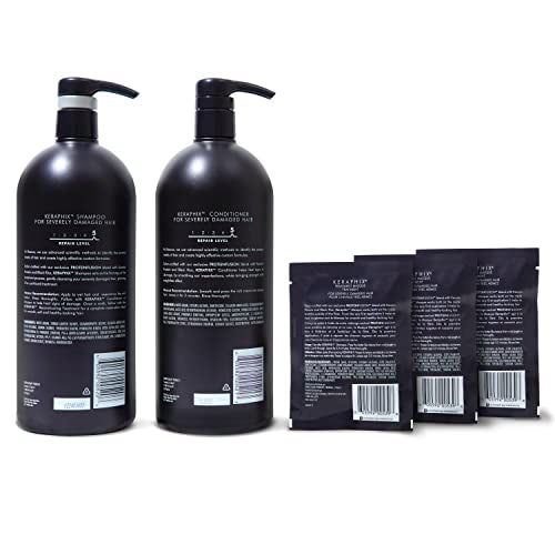 Nexxus Keraphix conditioner bottle promoting smoother, stronger hair.