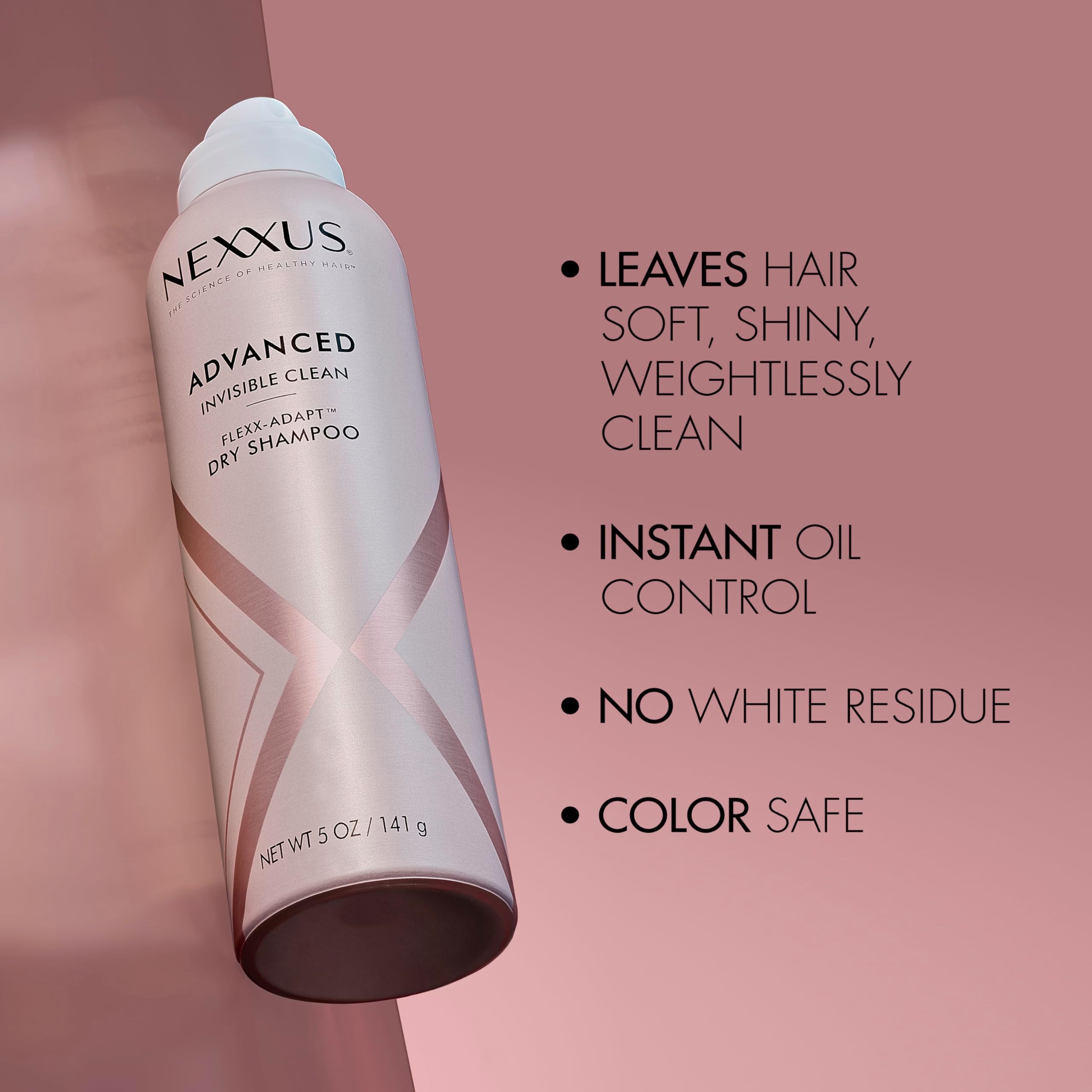 Nexxus oily-hair refresh application demonstrates quick mid-day refresh.