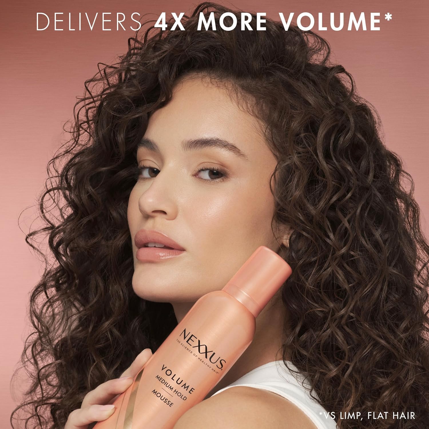 Nexxus Travel Mousse travel-size packaging showcased for on-the-go routines