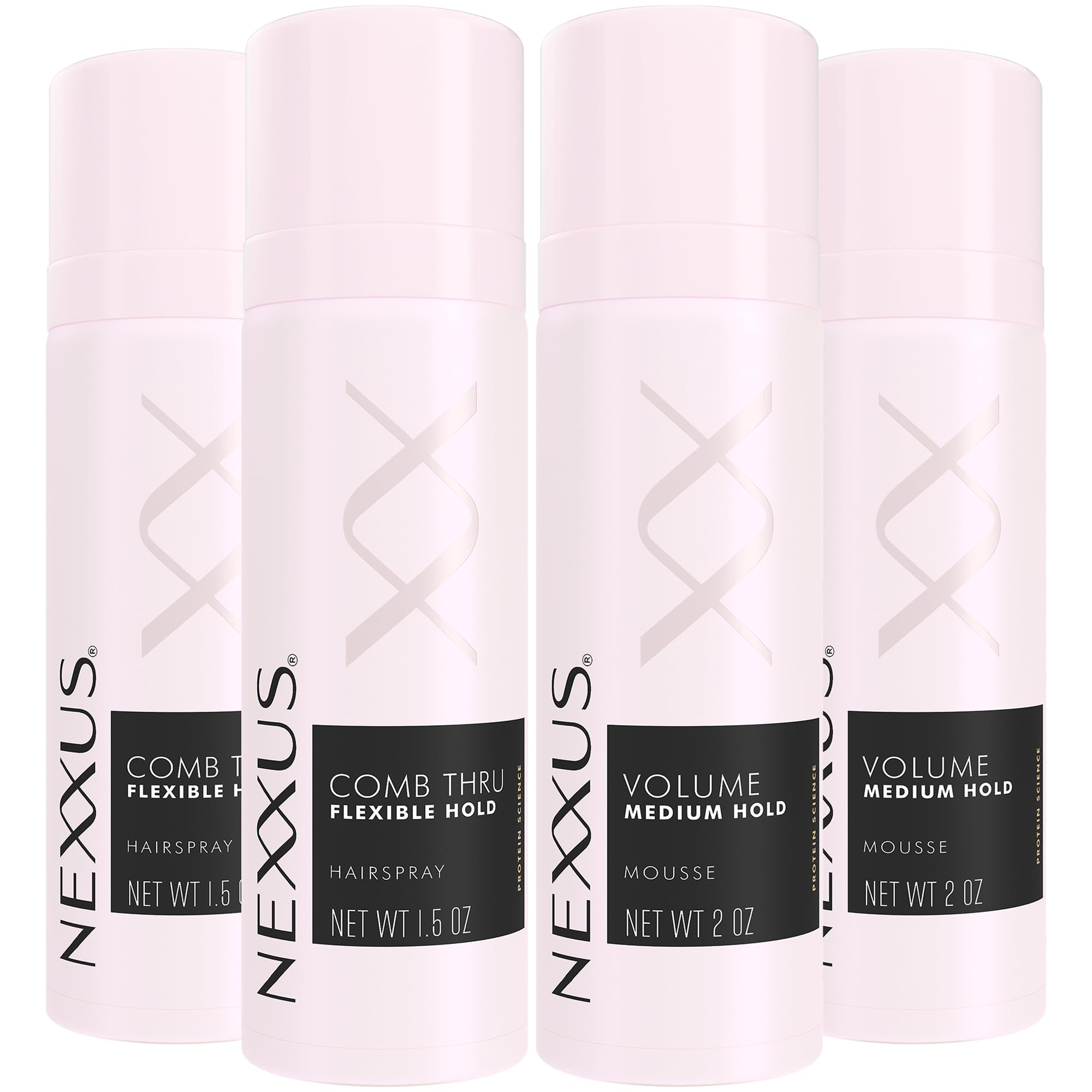 Nexxus Comb Thru flexible hold hairspray bottle for on-the-go styling