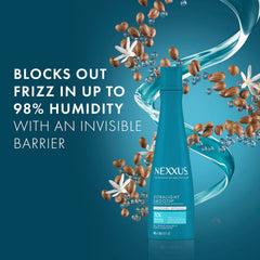 Nexxus Ultralight Smooth frizz-free hair after styling in humidity