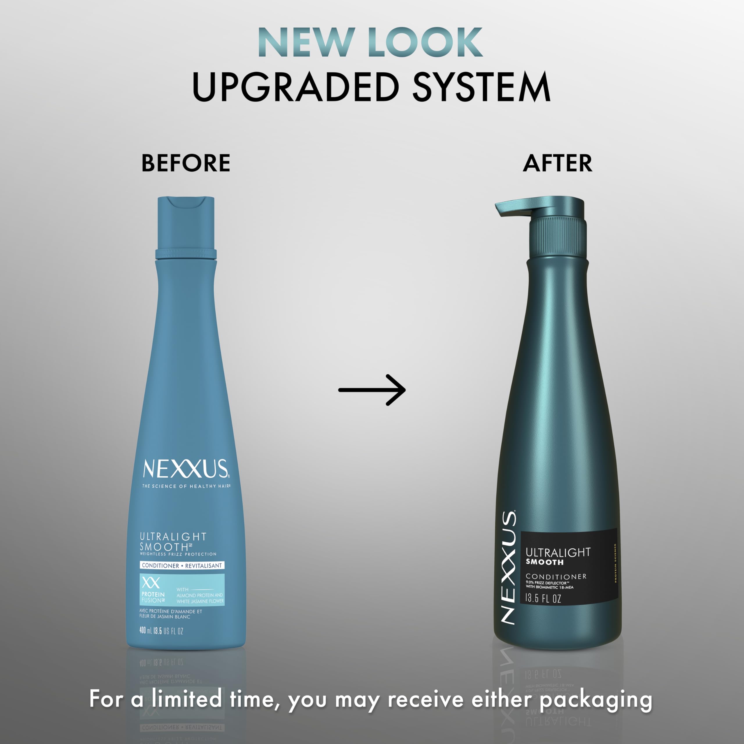 Nexxus Ultralight Smooth hair shine close-up with glossy strands