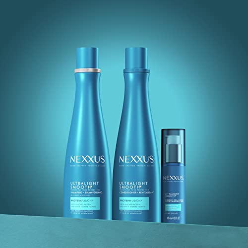 Nexxus hair after washing appears softer and shinier in sunlight.