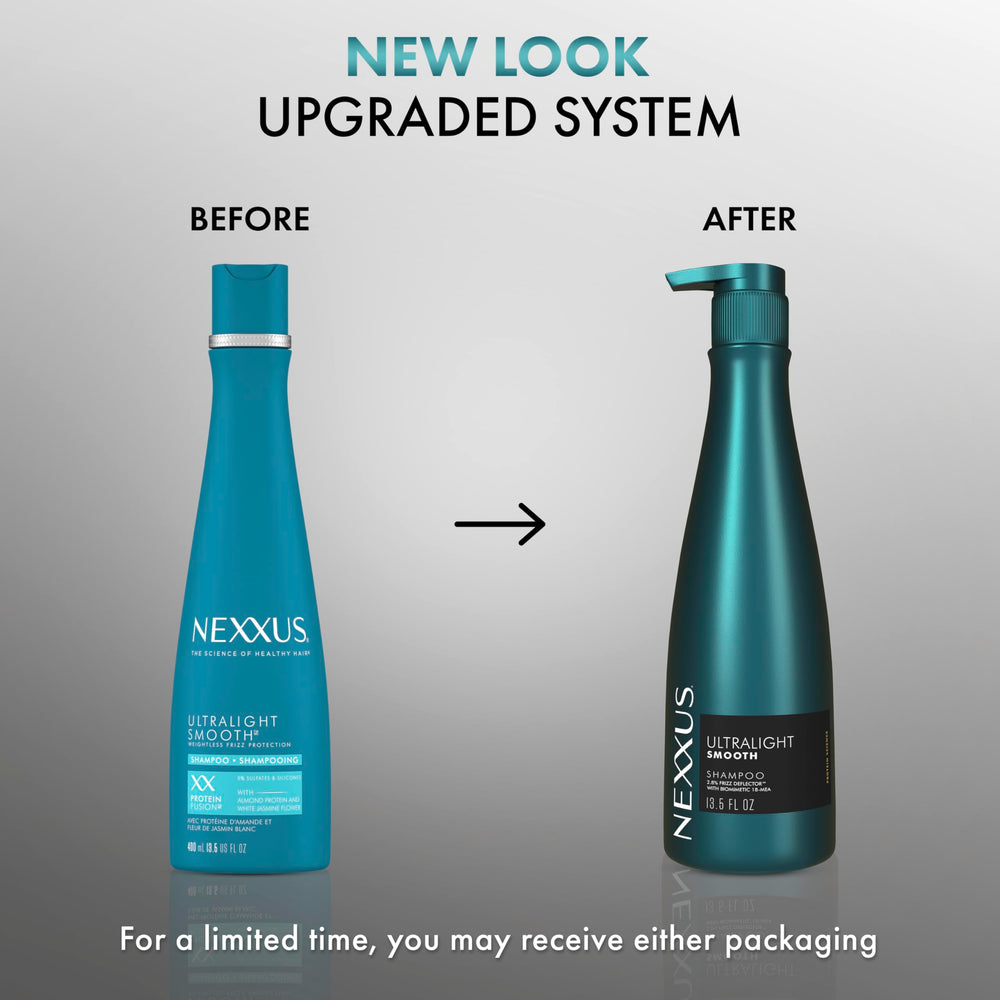 Nexxus Ultralight Smooth foamy lather ready for gentle cleansing.