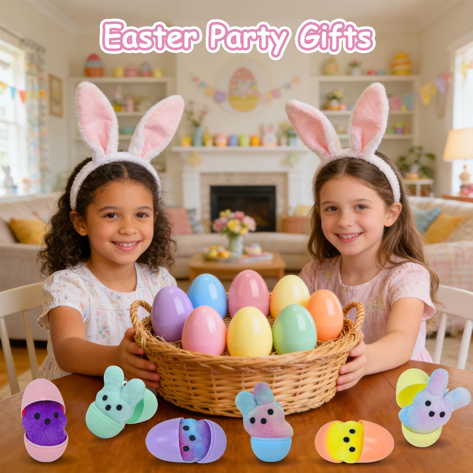NFOVSMO soft bunny inside each egg enhances playful Easter decor
