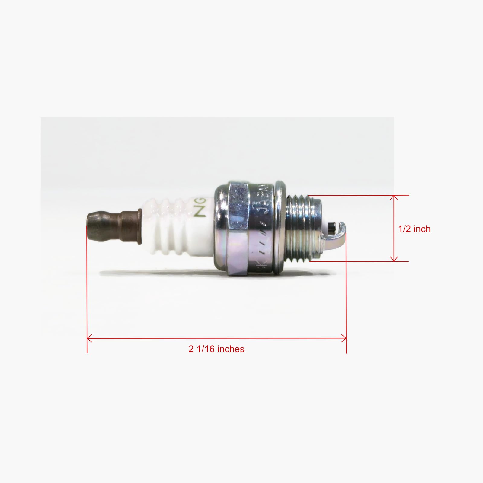 NGK V-Power 5574 core-tip close-up showing precision construction