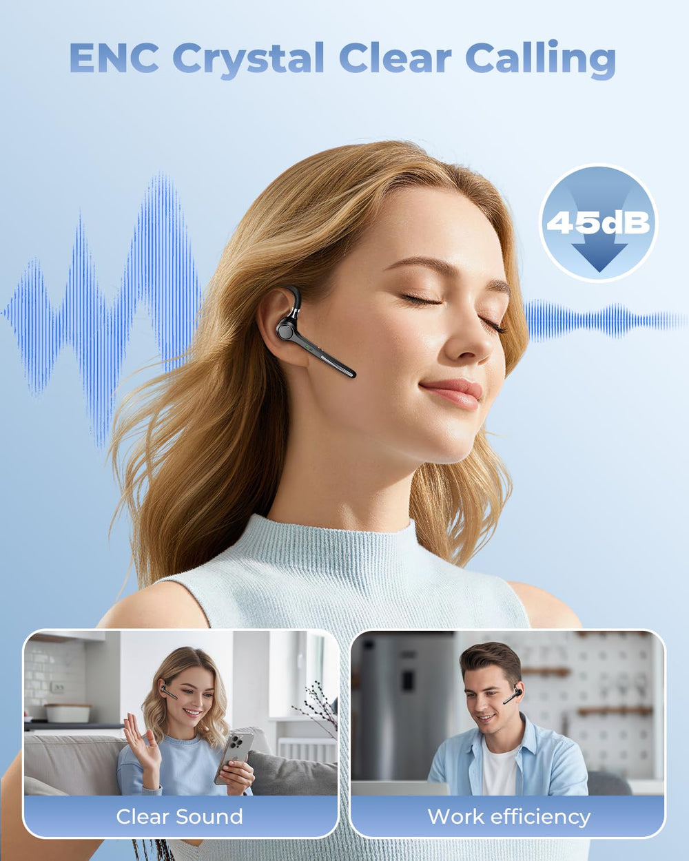 Ngsod headset shows 50h battery life for long days.