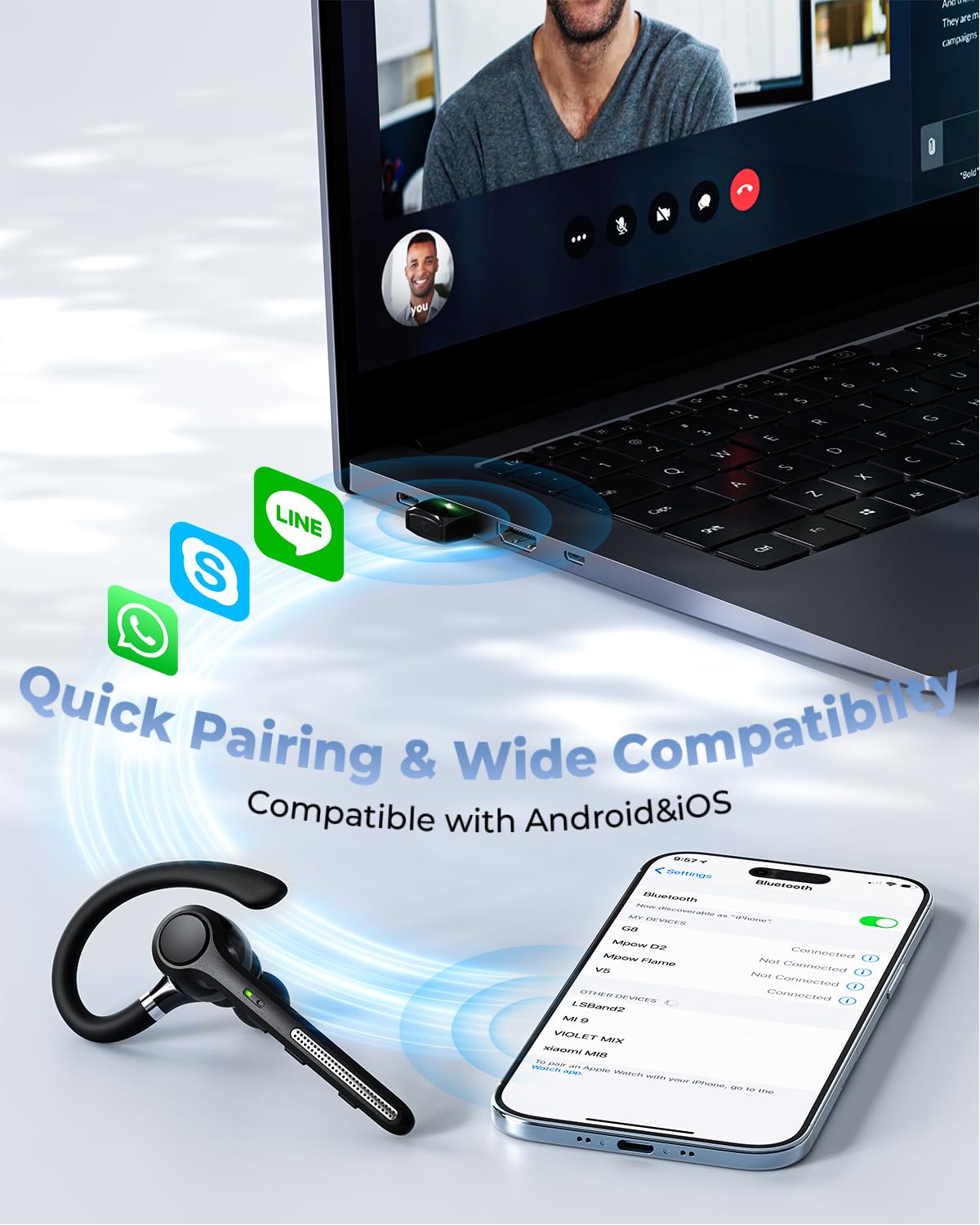 Ngsod headset with independent mute supports quick silencing during meetings.