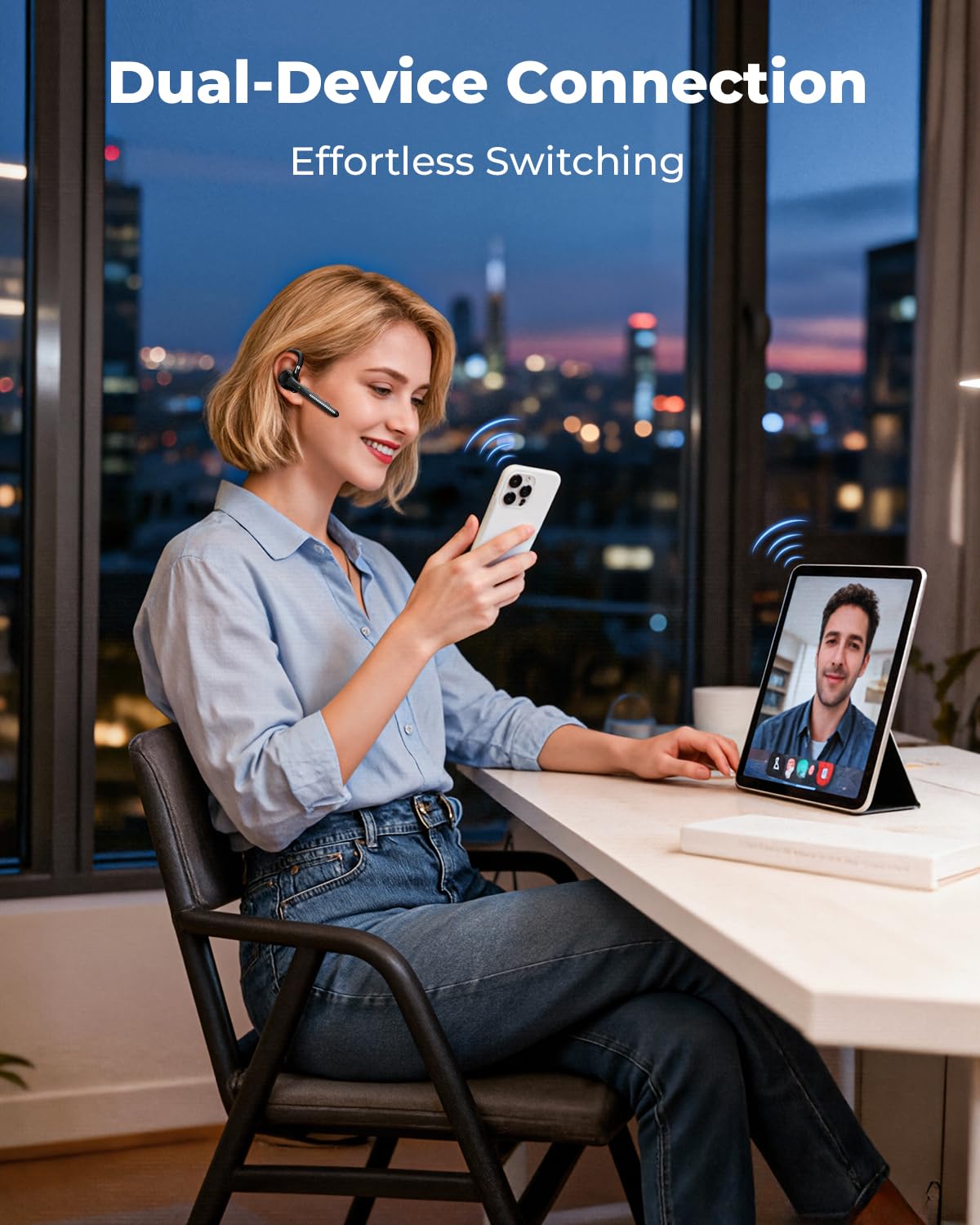 Ngsod headset designed for trucks and offices, showcasing versatility.