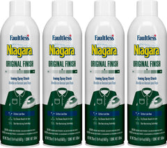 Niagara Original Hold spray starch bottle front view for crisp shirts