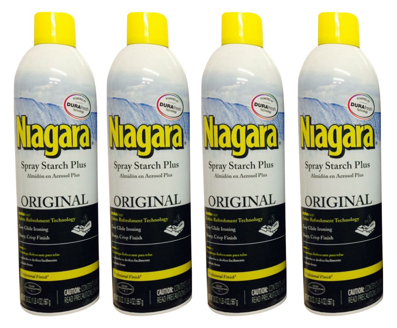 Niagara Spray Starch bottle showing crisp finish for professional-looking shirts