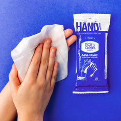 Nice 'N Clean aloe-infused wipe close-up highlighting skin moisture