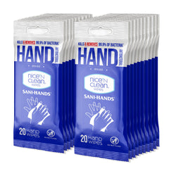 Nice 'N Clean front-pack blue box shown for gentle cleansing on the go