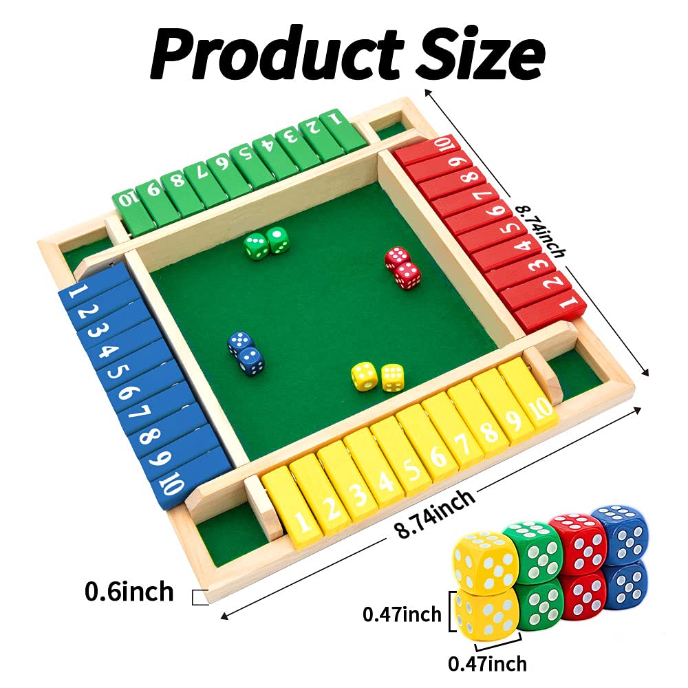 Nicecho Shut The Box colorful dice set ready to roll