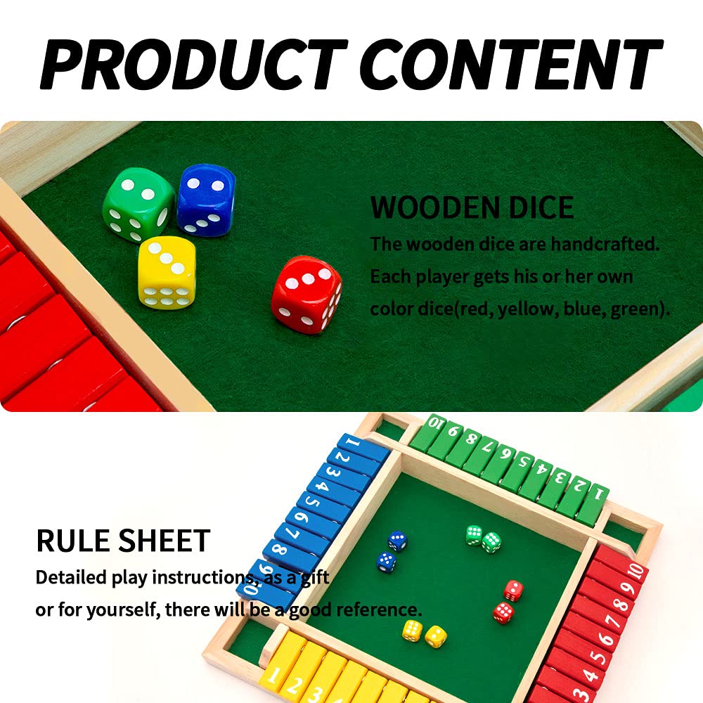 Nicecho Shut The Box on the felt surface for quieter rounds