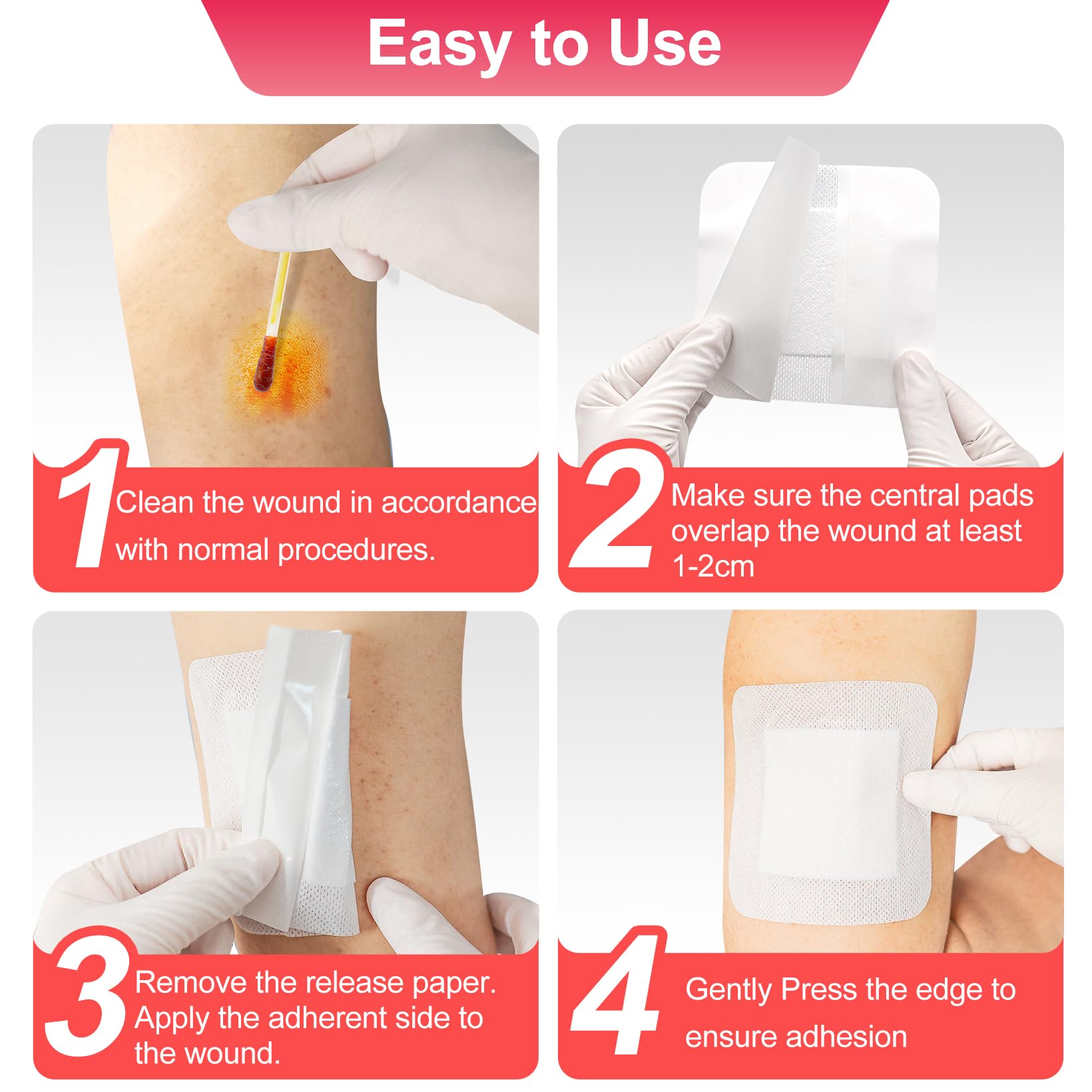 Niceful highly absorbent gauze pad locks in exudate for effective wound care.