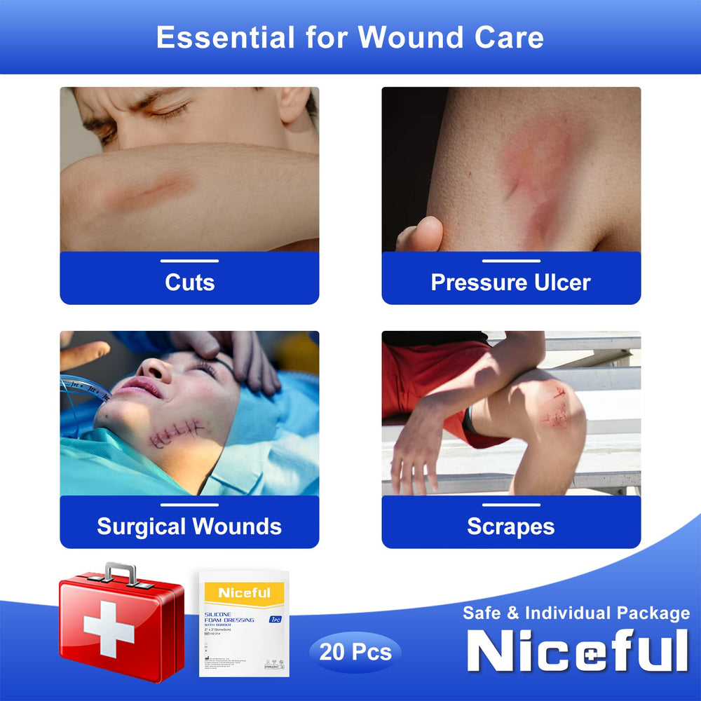 Niceful hypoallergenic silicone contact layer offers gentle adhesion