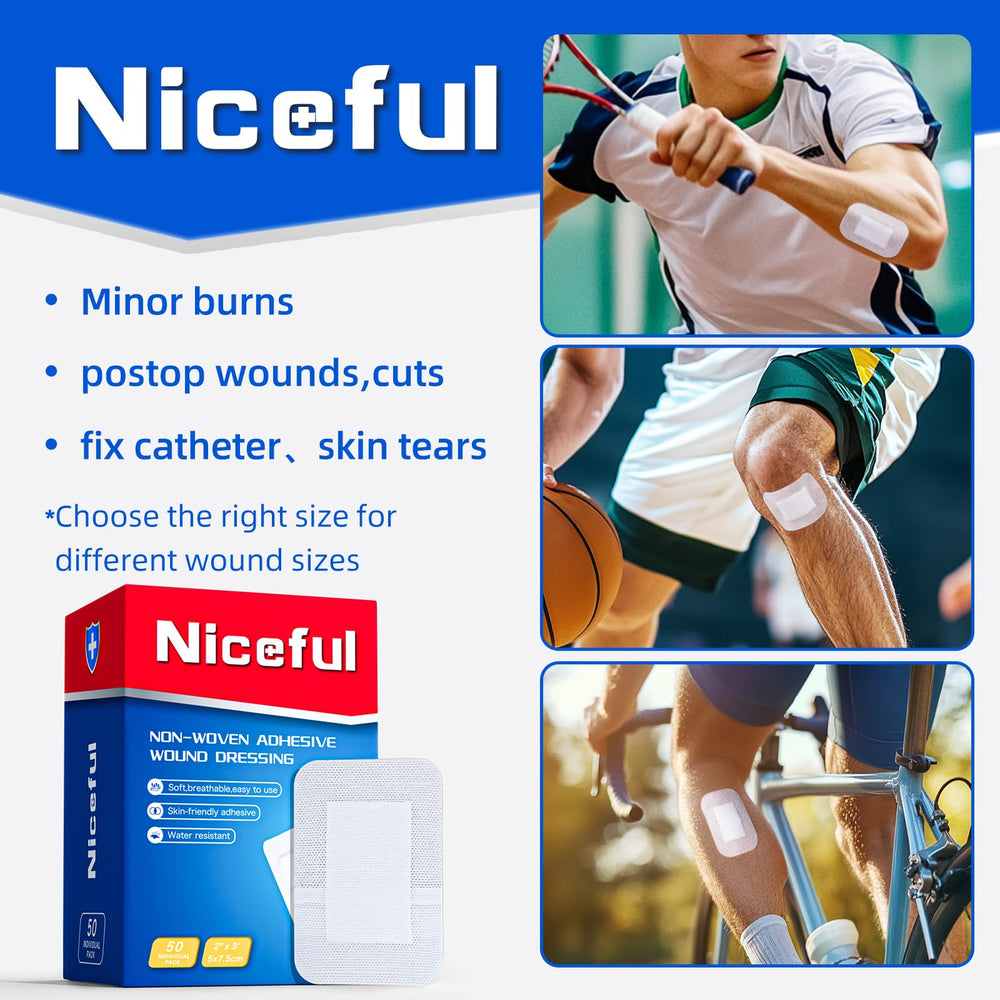 Niceful Island Dressing absorbent layer locks exudate to support healing environments.