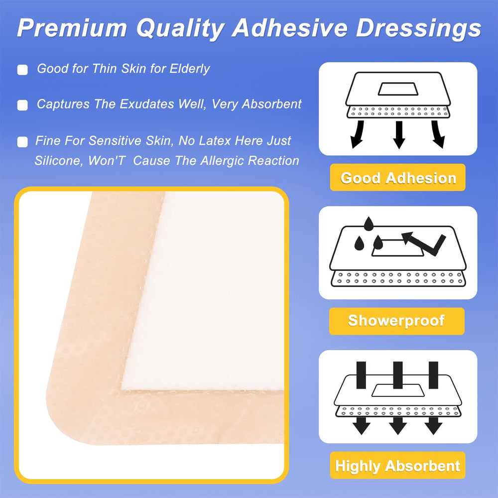 Niceful dressing being applied demonstrates easy, secure placement for post-surgery care.