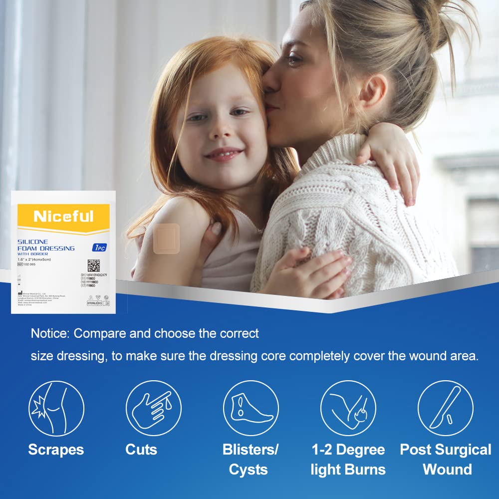 Close-up of Niceful dressing's absorbent core and gel-friendly surface