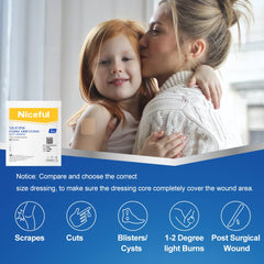 Close-up of Niceful dressing's absorbent core and gel-friendly surface