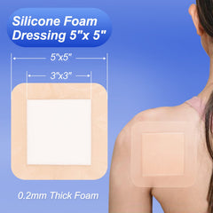 Niceful silicone foam dressing close-up showing cushioned, skin-friendly contact.