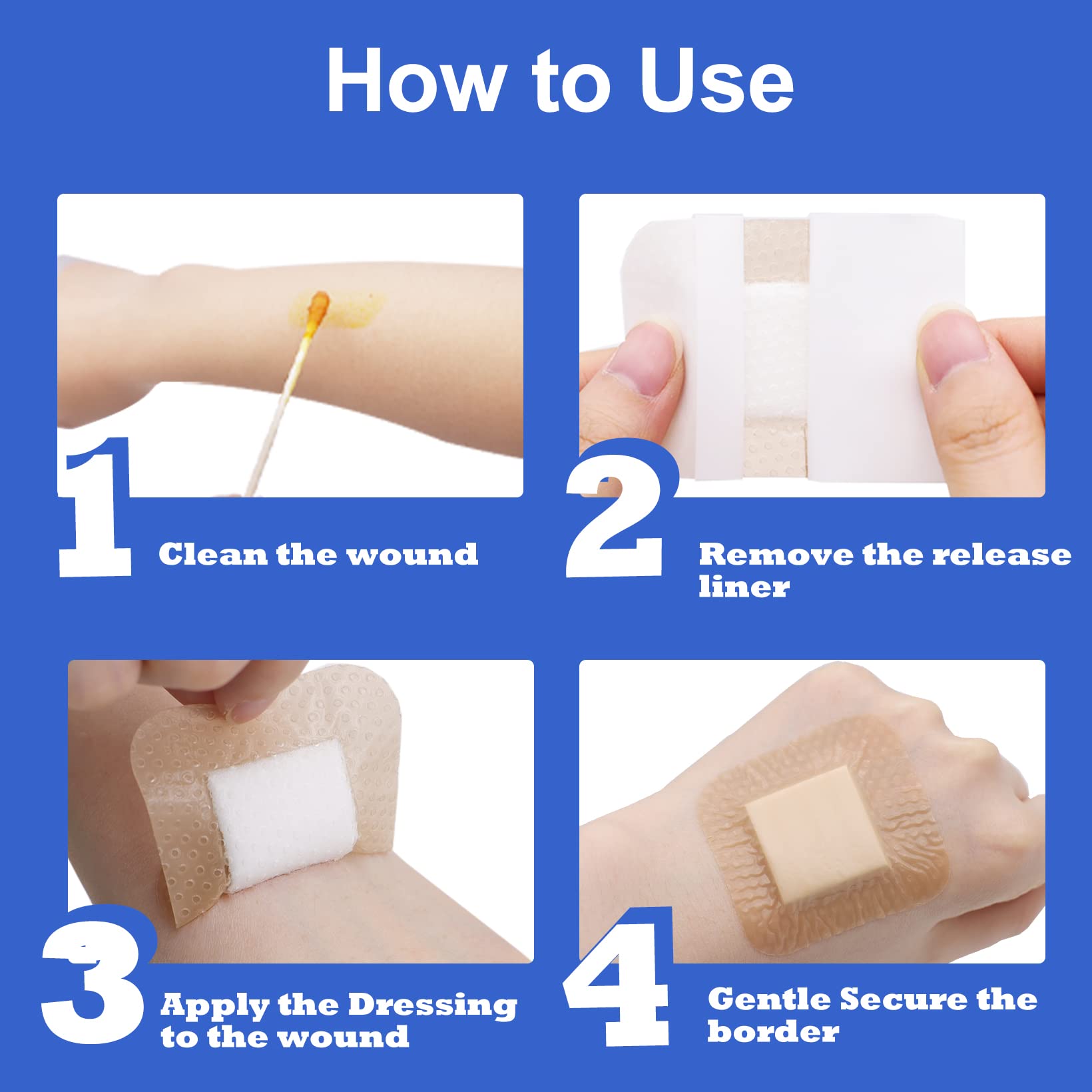 Niceful sterile packaging contains twenty dressings for convenient use