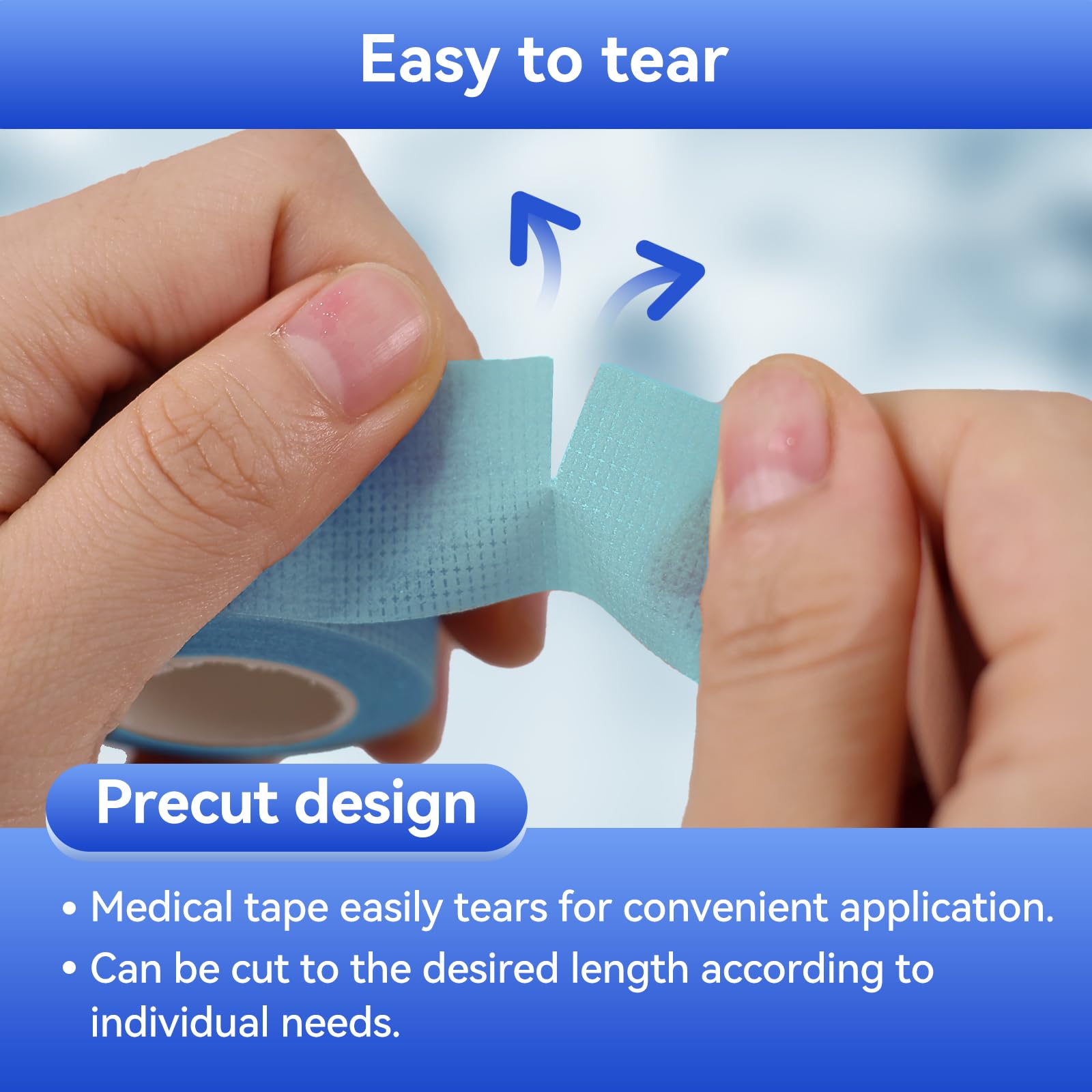 Niceful tape with strong adhesion keeps gauze in place throughout activity